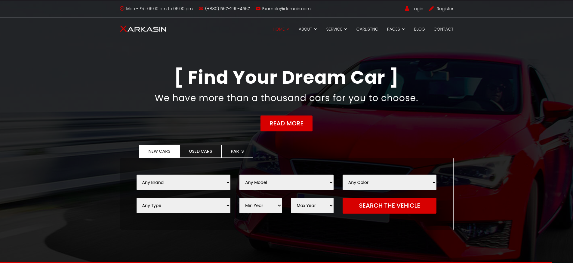 Landing page design preview
